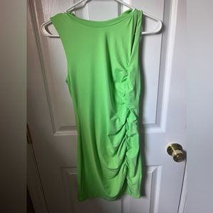 Bright green dress